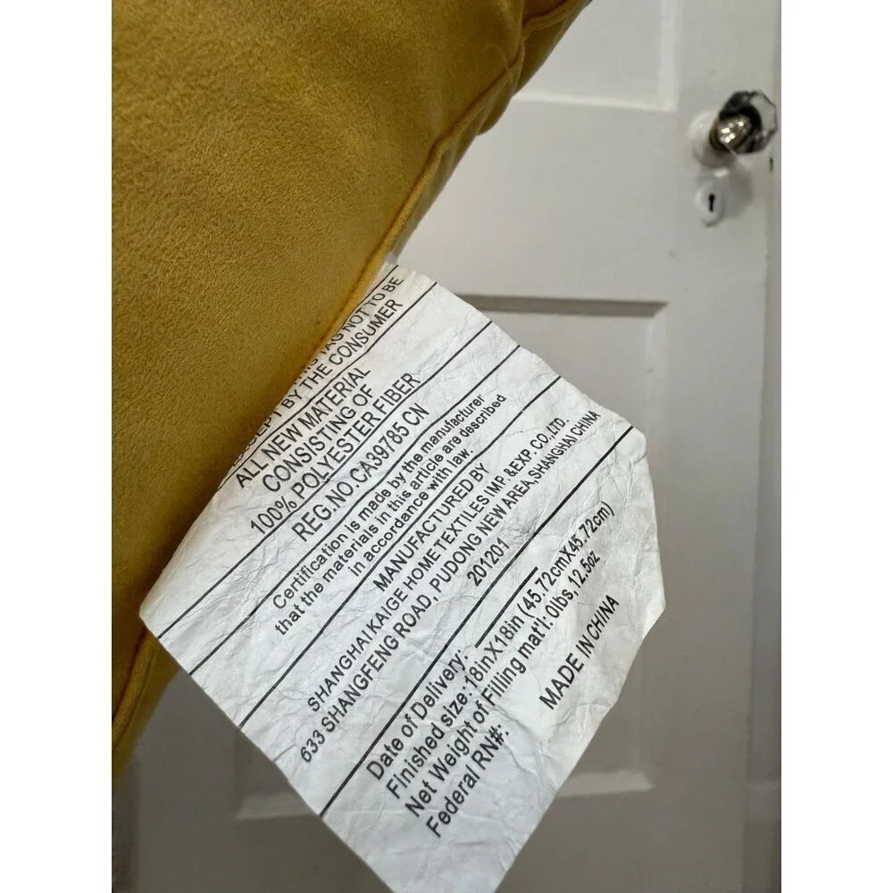 Room Essentials yellow throw pillow